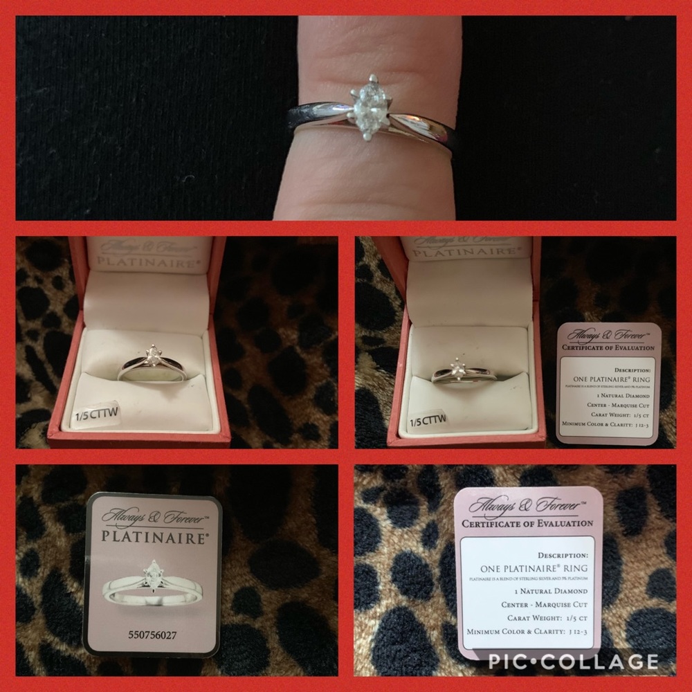 Platinum 1/5 CT Diamond Ring